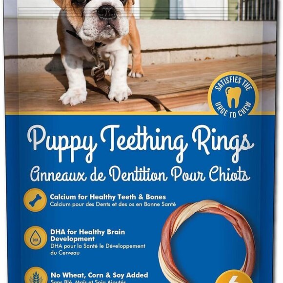 N-Bone Puppy Teething Ring Chicken Flavor (1 Pack Of 6 Rings) SEALED BAG - Picture 1 of 7